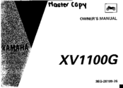 Yamaha 1995 XV1000G Owner's Manual