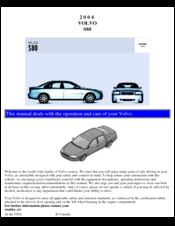 Volvo 2004 S80 Operation And Care Manual