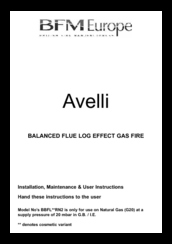 BFM Europe Avelli Installation, Maintenance & User Instructions