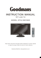 Goodmans gtvl19w19hd Instruction Manual