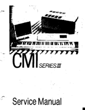 Fairlight CMI Series III Service Manual
