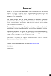 Powtran PI9000 series User Manual