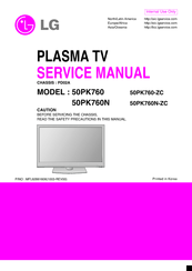 LG 50PK760 Service Manual