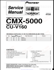 Pioneer CMX-5000 Service Manual