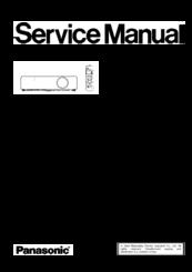 Panasonic PTLB75U - LCD PROJECTOR Service Manual
