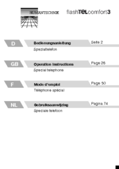 HumanTechnik a-4542-0 Operation Instructions Manual