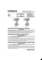 Hitachi DS 18DBFL2 Instruction Manual