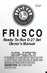 Lionel Frisco 0-27 Owner's Manual