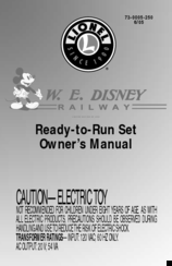 Lionel Disney Train Set Owner's Manual