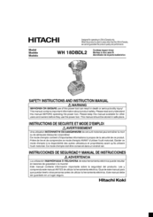 Hitachi WH18DBDL2 Instruction Manual