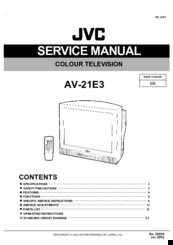 Jvc AV-21E3 Service Manual
