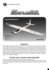 THUNDER TIGER Explorer 1500 Pro Assembly Manual