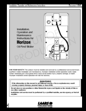 Laars Horizon Installation, Operation And Maintenance Instructions