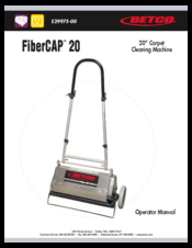 BETCO fibercap 20 Operator's Manual