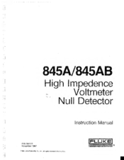 Fluke 845AB Instruction Manual