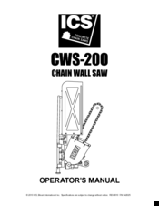 ICS CWS-200 Operator's Manual