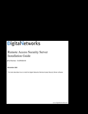 Digital Networks IG-DRAS0-00 Installation Manual
