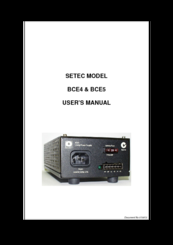 Setec BCE4 User Manual