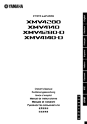 Yamaha XMV4140-D Owner's Manual