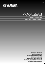 Yamaha AX-596 Owner's Manual