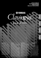 Yamaha Clavinova CLP-810S Owner's Manual