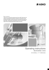 Asko BO4SM3L1-77 OM8456S Operating Instructions Manual