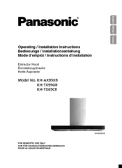 Panasonic KH-TX65CB Operating And Installation Instructions