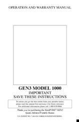 EdenPURE GEN3 1000 Operation Manual