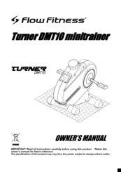 Flow Fitness Turner DMT10 Owner's Manual