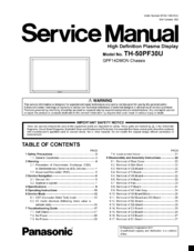 Panasonic TH-50PF30U Service Manual