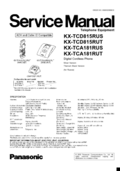 Panasonic KX-TCA181FXS Service Manual