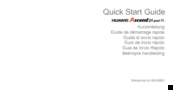 Huawei Ascend D1 quad XL Quick Start Manual