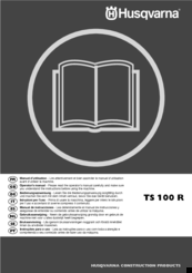 Husqvarna TS 100 R Operator's Manual