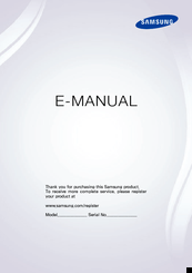 Samsung UHD F9000 series E-Manual