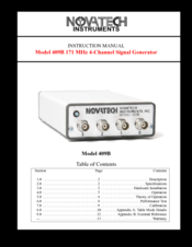 Novatech 409B Instruction Manual
