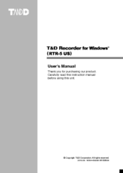 T&D RTR-5 US User Manual