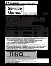 Pioneer DVR-720H-S Service Manual