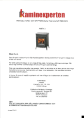 Plamen Amity 3 Installation And Operating Instructions Manual