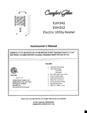 Comfort Glow EUH341 User Manual