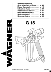 WAGNER G 15 Operating Instructions Manual