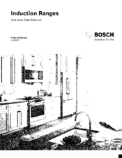 Bosch HIIP054 Use And Care Manual