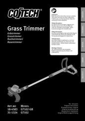 CO/Tech GT102 Original Instructions Manual