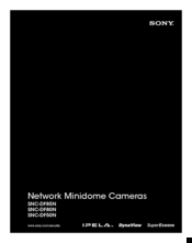 Sony SNC-DF85N - Network Camera Manual