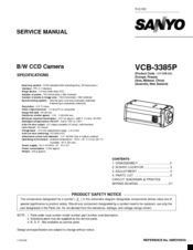 Sanyo VCB-3385P Service Manual