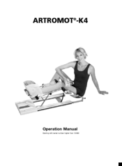 Ormed ARTROMOT-K4 Operation Manual
