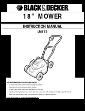 Black & Decker LM175 Instruction Manual