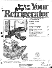 Hotpoint 39-6233 Use And Care Manual