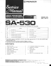 Pioneer SA-530 Service Manual
