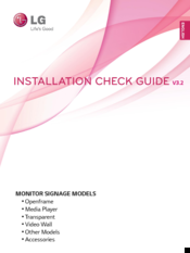 LG 38WR50MS Installation Manual
