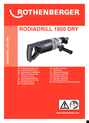 Rothenberger RODIADRILL 1800 DRY Instructions For Use Manual